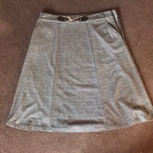 Gray Midi Skirt